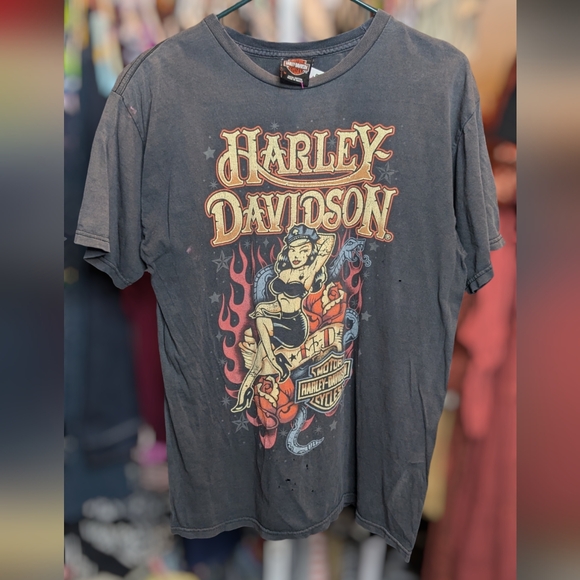 Harley-Davidson Other - Thrashed Vintage Sturgis South Dakota Harley Davidson Tee
